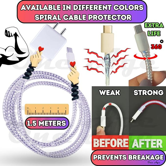 SPRING CABLE PROTECTER TRENDING NEW SPIRAL CABLE CORD PROTECTER