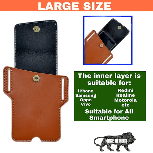 Mobile Leather Belt Waist Cover Case For All Smart Phone