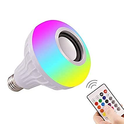 UK-0229 Wireless Light Bulb With Speaker | Bluetooth Enabled | Rgb Music Light | Colour Changing Remote Control Access| B22 Holder
