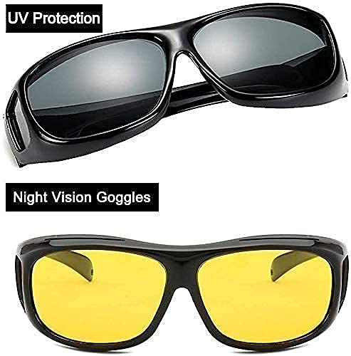 062 HD Vision Day and Night Goggles Anti Glare Polarized Sunglasses Men/Women Driving UV Protection Glasses for All Bikes & Cars Goggles