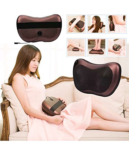 0102  Body Massage Pillow neck massager cushion seat stress pain relief relax massage Car or Electronic Massage Pillow Massager 8 Ball Neck Shoulder Massager Back