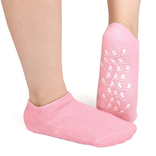 UK-0166 Silicon Gel Heel And Foot Protector, Moisturizing Socks for Foot Care, Pain Relief And Heel Cracks