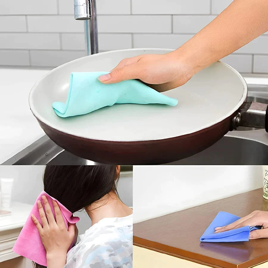 015 Magic Towel Reusable Soft Super Absorbent Water Chamois Leather Wipes