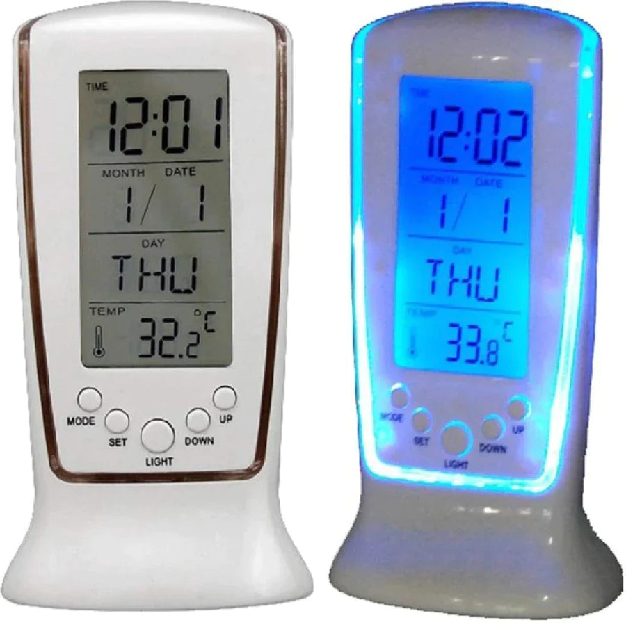 024 UM510 Digital Alarm Clock with LED Night Light/ Electronic with Temperature with LCD Display Light