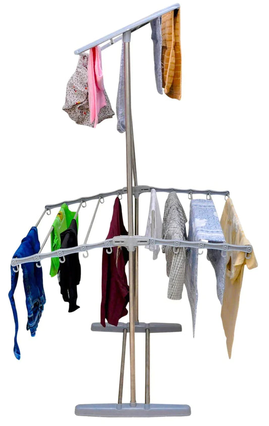 040 Cloth Dryer Stand Stainless Steel Foldable Cloth Stands Rack for Drying Clothes for Home/Indoor/Outdoor/Balcony
