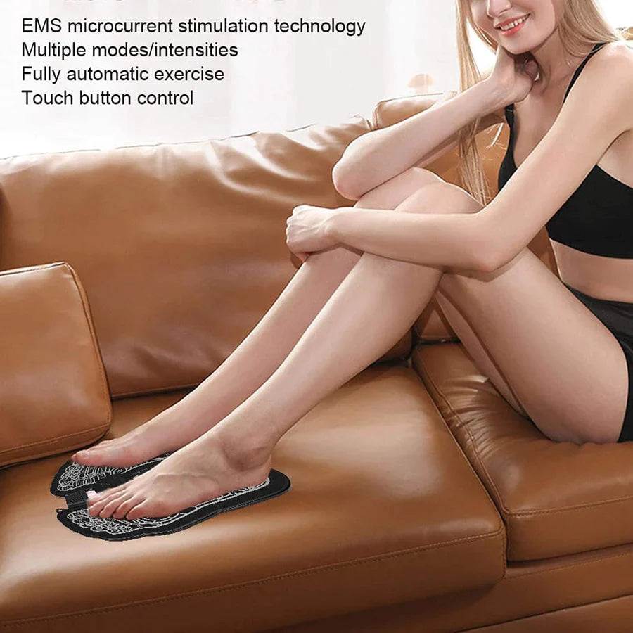 051 (COMBO) EMS Foot massager and butterfly combo Deep Kneading Circulation Foot Booster for Feet and Legs Muscle Stimulator,Folding Portable Electric Massage Machine with 8 Modes 19