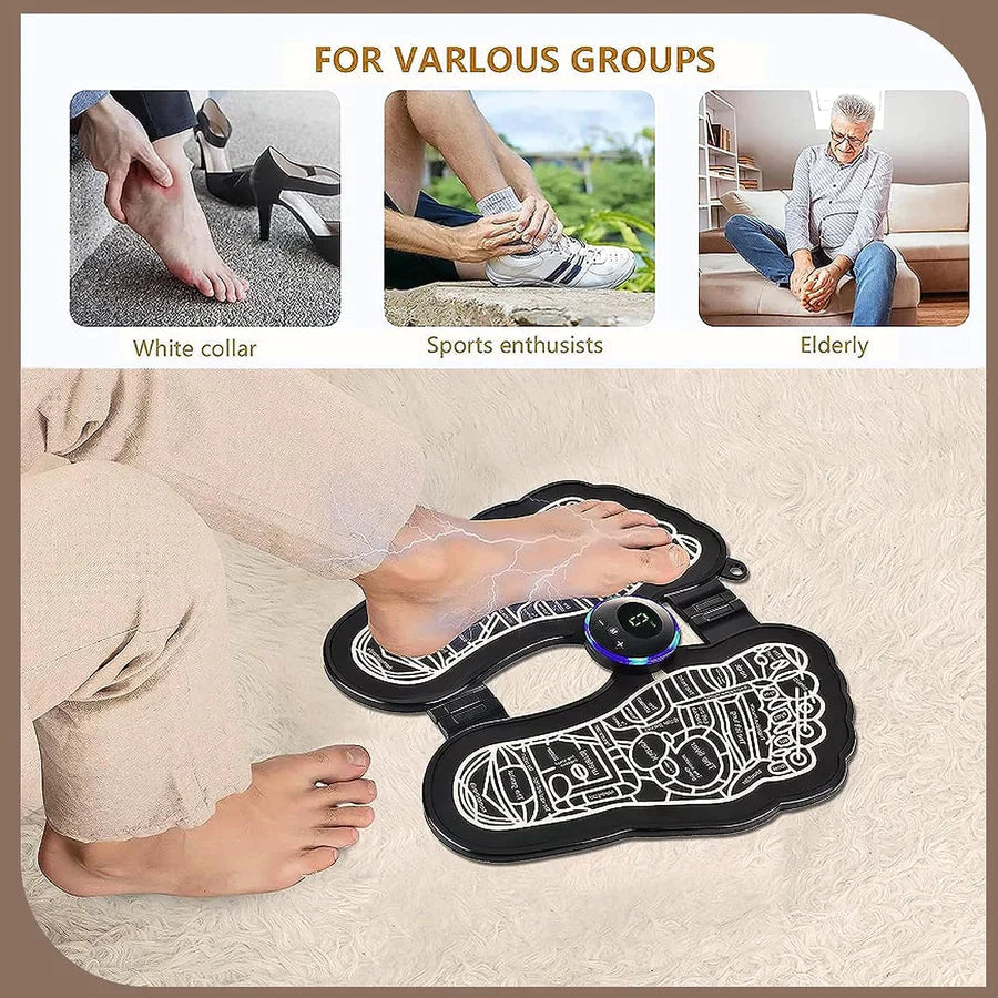 051 (COMBO) EMS Foot massager and butterfly combo Deep Kneading Circulation Foot Booster for Feet and Legs Muscle Stimulator,Folding Portable Electric Massage Machine with 8 Modes 19