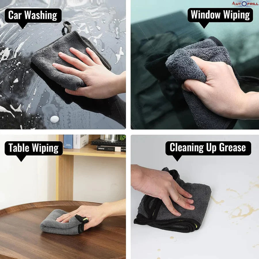 019 Microfiber Cloth for Car and Bike Cleaning | 40x30 cm | 600 GSM | Multipurpose Kitchen and Car Accessories | Ultra Absorbent Polishing and Detailing Cloth