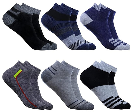 UK-0134  Socks for Men and Women Soft and Comfortable  Ankle Socks for Everyday wear free size (Multi design)