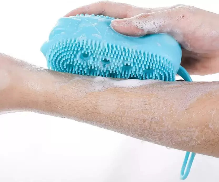 0101  Silicone Bubble Bath Brush Quick Bath Brush Scrubbing Brushes Soft Rubbing Massage Bubble Body Cleaner Silicone Bathroom 1Pcs (Multi Color)